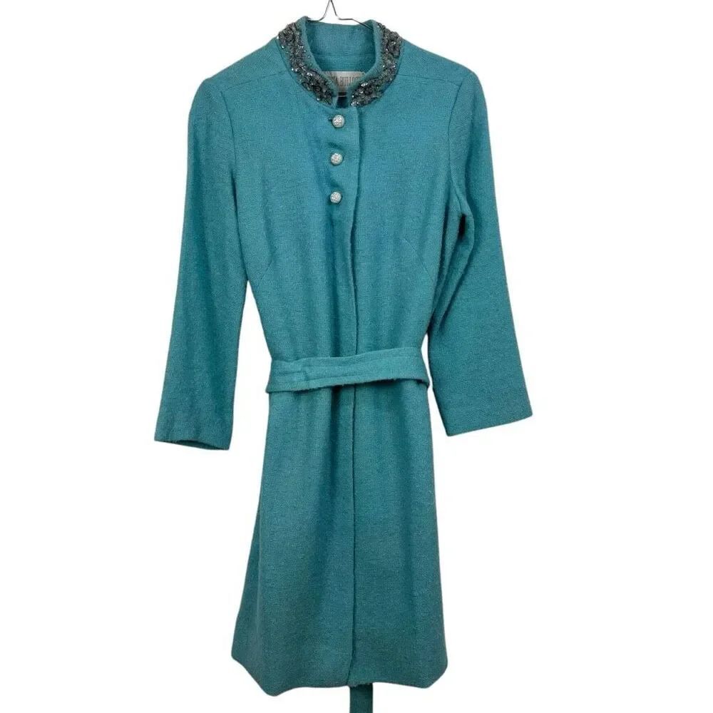 Georgia Bullock Turquoise Light Jacket Vintage 60s 1960s